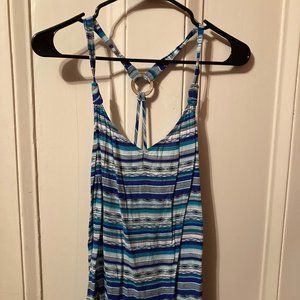 Black Poppy Pattern Tanktop